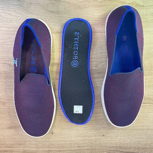 Rothy's Purple /Blue Low Cut Canvas Sneaker,Slip On 8us - Picture 8 of 11